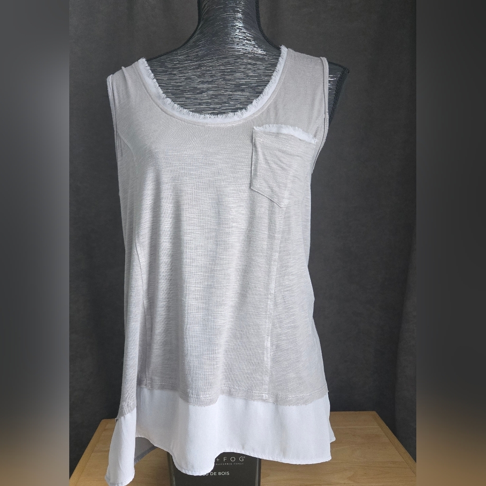 Elegant Gray Sleeveless Tank Top